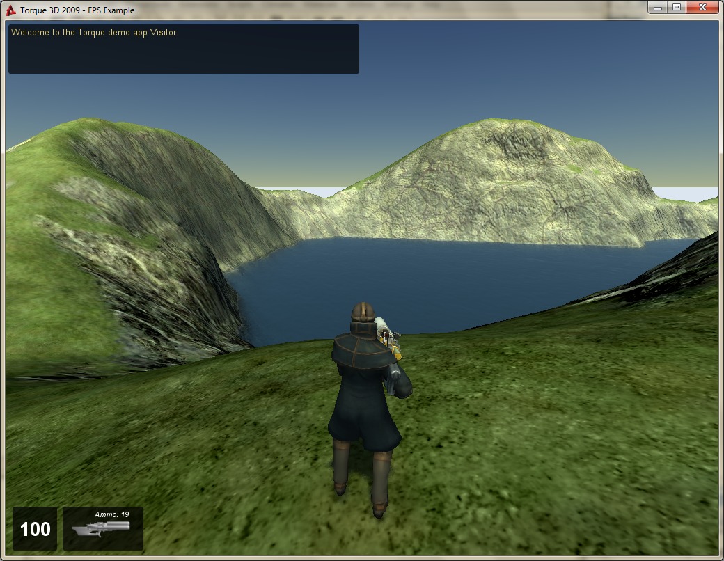 The terrain rendered in T3D.